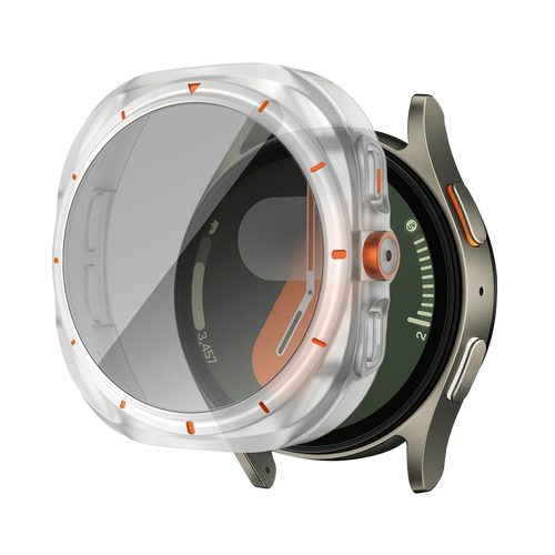 Bandz Samsung Galaxy Watch 7 - 44mm square PC hoesje met glas (frost)