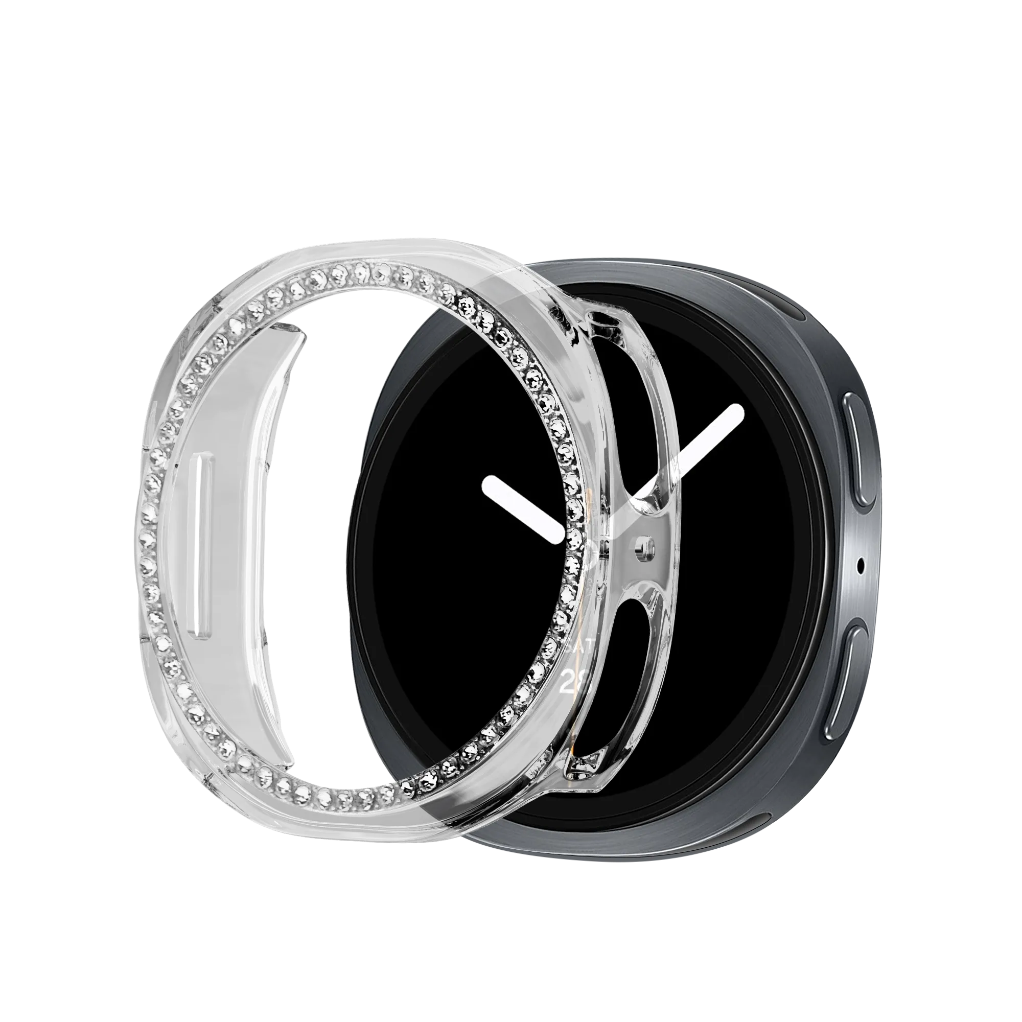 Samsung Galaxy Watch 8 - 40mm Diamond PC hoesje (transparant)