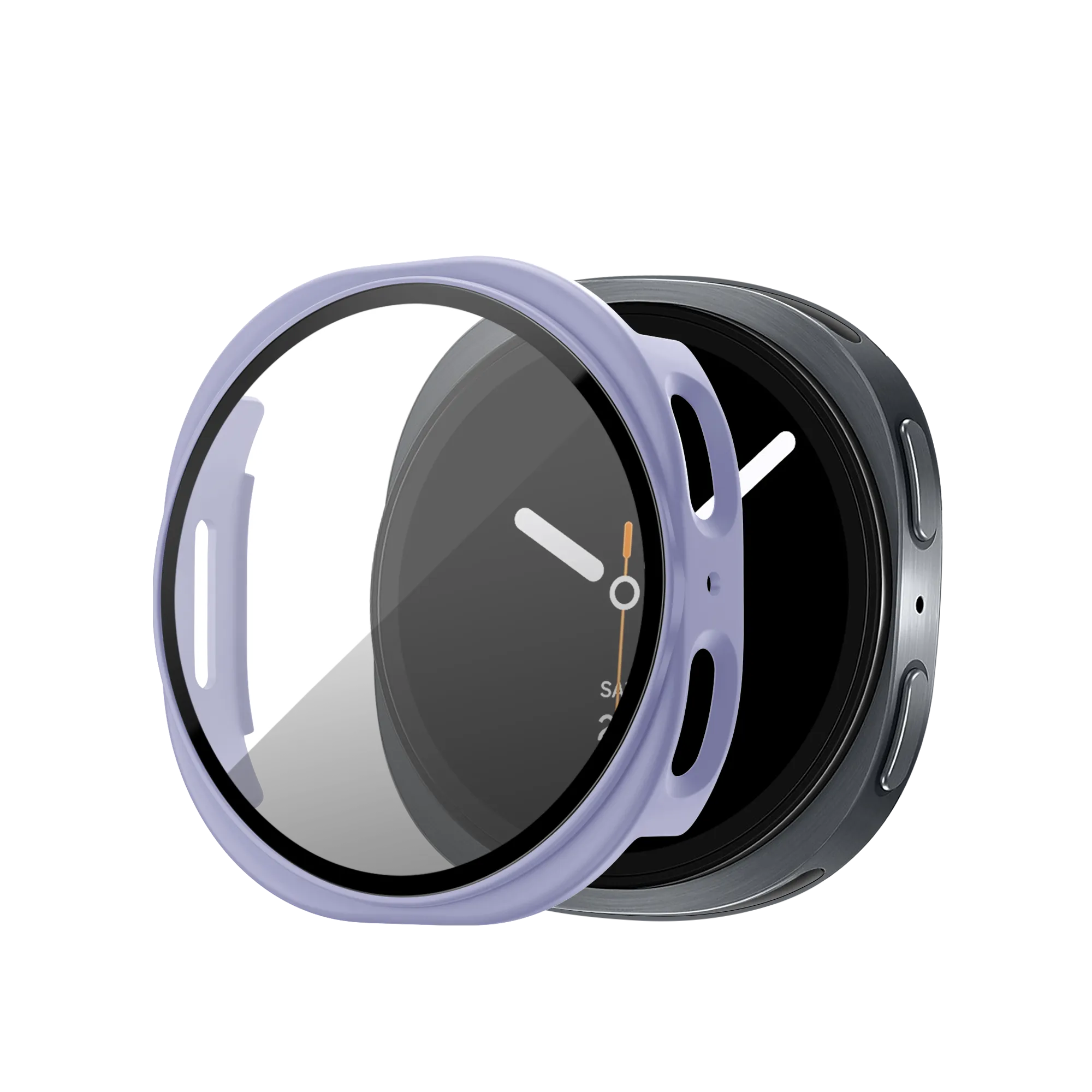 Bandz Samsung Galaxy Watch 8 - 40mm / 9 - 40mm PC Cover with Glass (Purple)