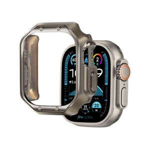 Bandz Apple Watch Ultra - 49mm gegalvaniseerd TPU hoesje (titanium)