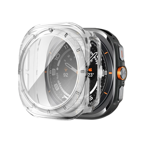 Bandz Samsung Galaxy Watch Ultra PC hoesje met glas (transparant)