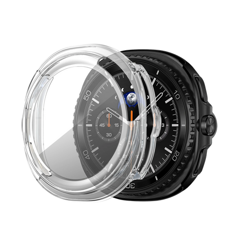 Bandz Samsung Galaxy Watch 8 Classic PC hoesje met glas (transparant)
