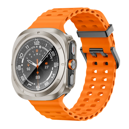 Bandz Samsung Galaxy Watch Ultra PC hoesje met glas (titanium)