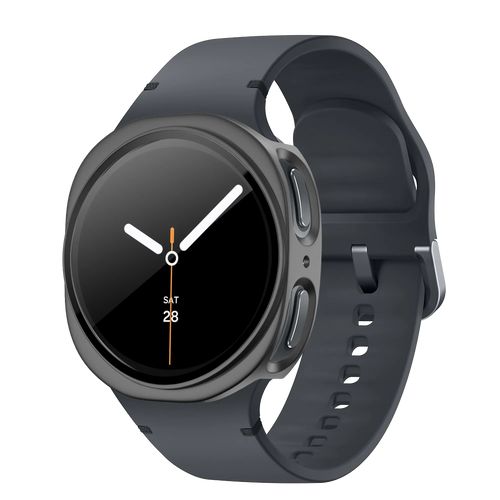 Bandz Samsung Galaxy Watch 8 - 44mm PC Cover with Glass (Titanium Grey)