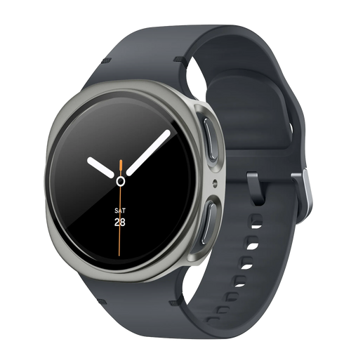 Bandz Samsung Galaxy Watch 8 - 44mm PC hoesje met glas (titanium goud)