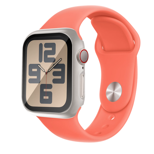 Bandz Apple Watch 10 & 11 - 46mm PC hoesje met glas (titanium)