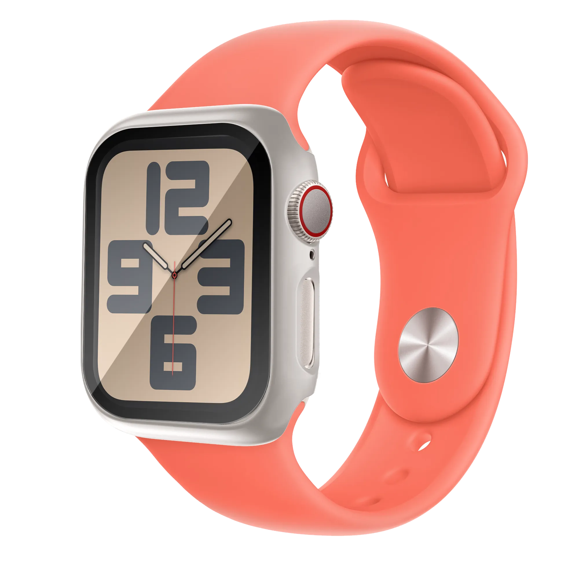 Bandz Apple Watch 10 & 11 - 46mm PC hoesje met glas (titanium)