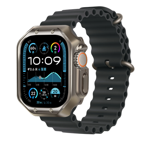 Bandz Apple Watch Ultra - 49mm gegalvaniseerd TPU hoesje (titanium)