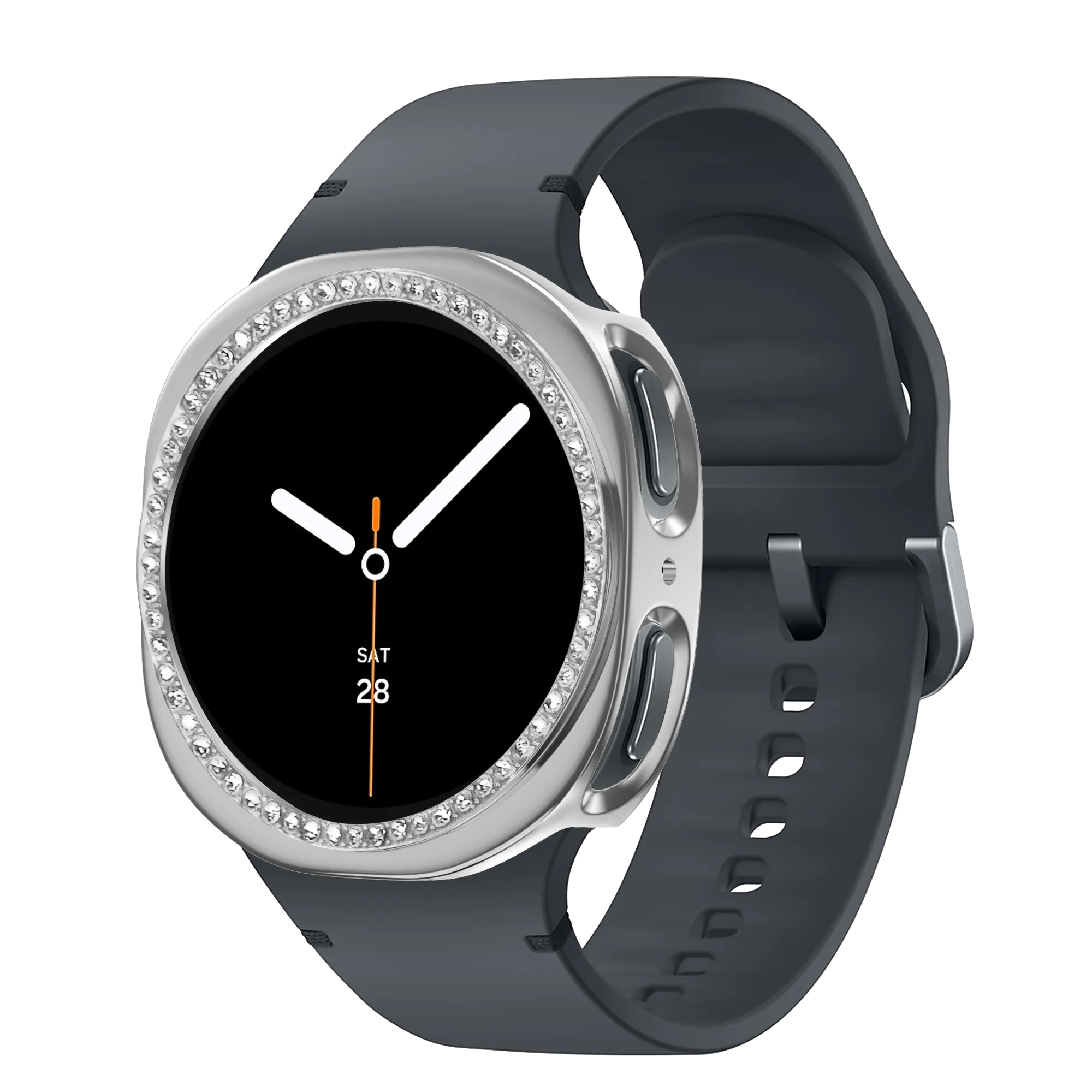 Bandz Samsung Galaxy Watch 8 - 40mm Diamond PC Case (Silver)
