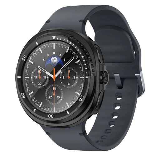 Bandz Samsung Galaxy Watch 8 Classic bezel hoesje met glas (zwart/wit)
