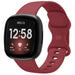 Fitbit Versa 4 siliconen classic bandje (wijnrood)