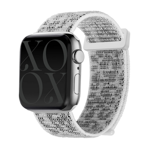xoxo Wildhearts Apple Watch nylon  bandje (white leopard)