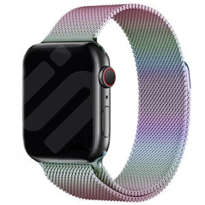 Milanese Strap, on a watch, 3/4 front view