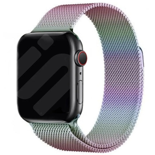 Milanese Strap, on a watch, 3/4 front view