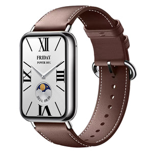 Xiaomi Smart Band 8 Pro leren bandje (donkerbruin)