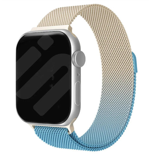 Milanese Strap, on a watch, 3/4 front view