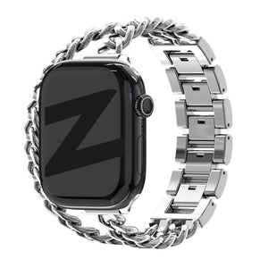 Bandz Apple Watch stalen band 'Double Tour' (zilver)