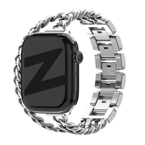 Bandz Apple Watch stalen band 'Double Tour' (zilver)