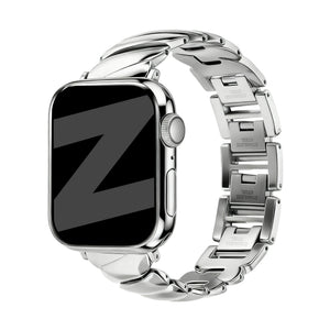 Bandz Apple Watch luxe metalen band 'Twisted' (zilver)