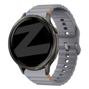 Bandz Garmin Venu 4 - 45mm siliconen band 'Wave' (donkergrijs)