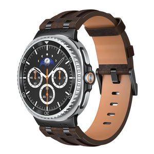 Samsung Galaxy Watch 8 - 40mm Solid Leather Strap (Coffee Brown)