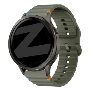 Bandz Garmin Venu 4 - 45mm Silicone Strap 'Wave' (Army Green)