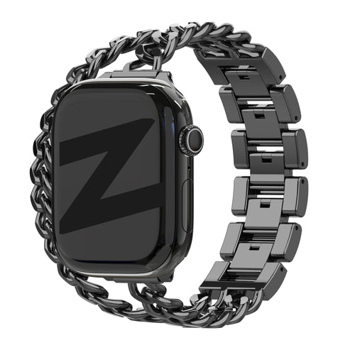 Bandz Apple Watch Steel Strap 'Double Tour' (Black)