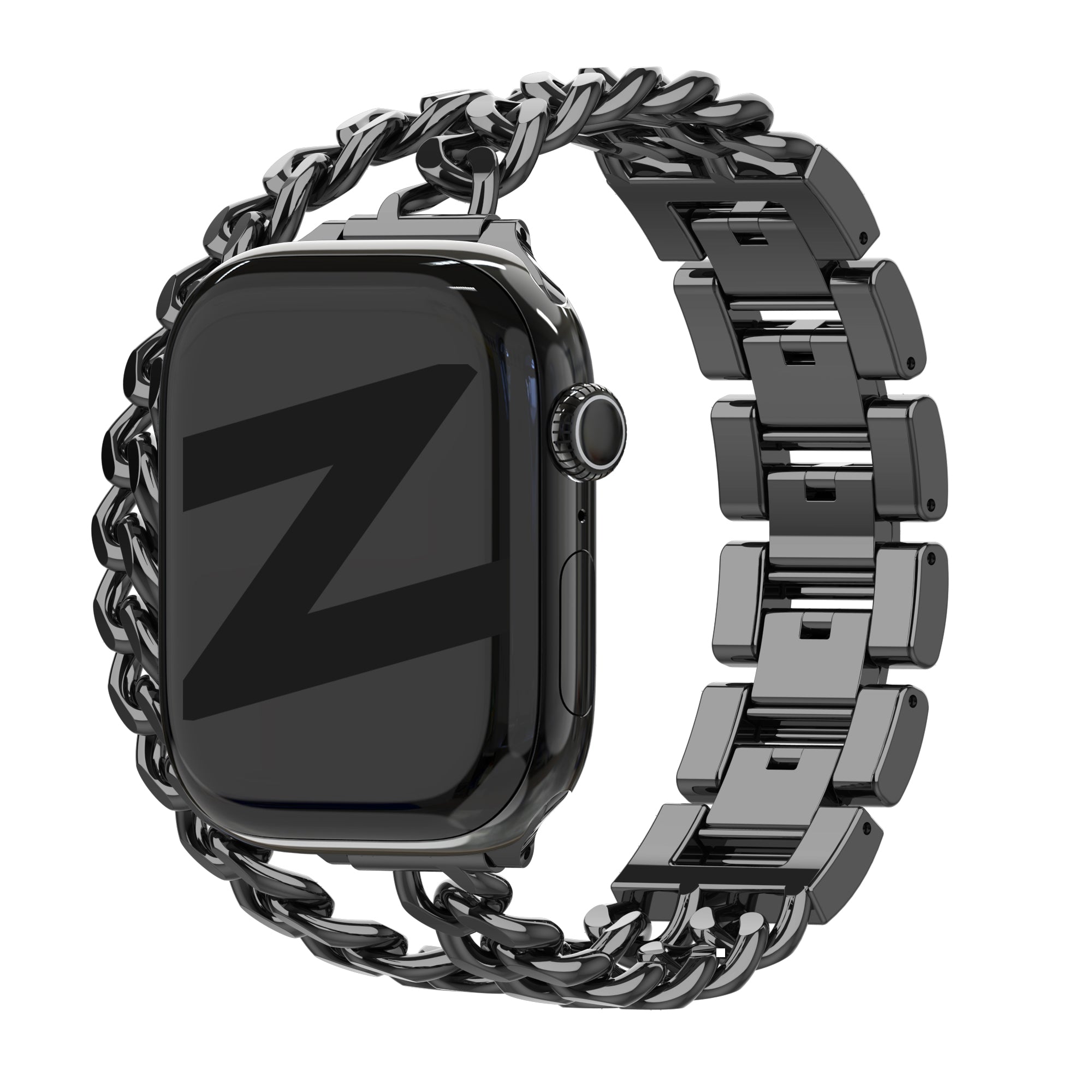 Bandz Apple Watch stalen band 'Double Tour' (zwart)
