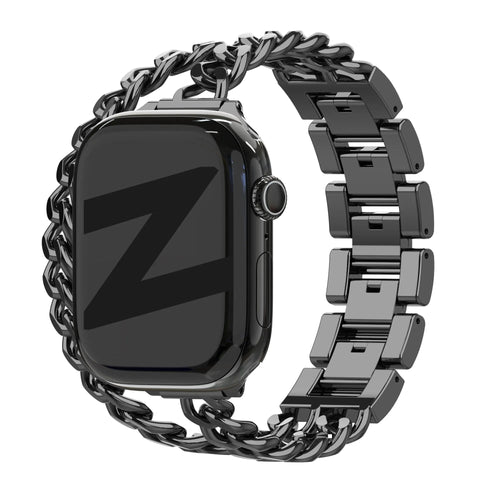 Bandz Apple Watch stalen band 'Double Tour' (zwart)