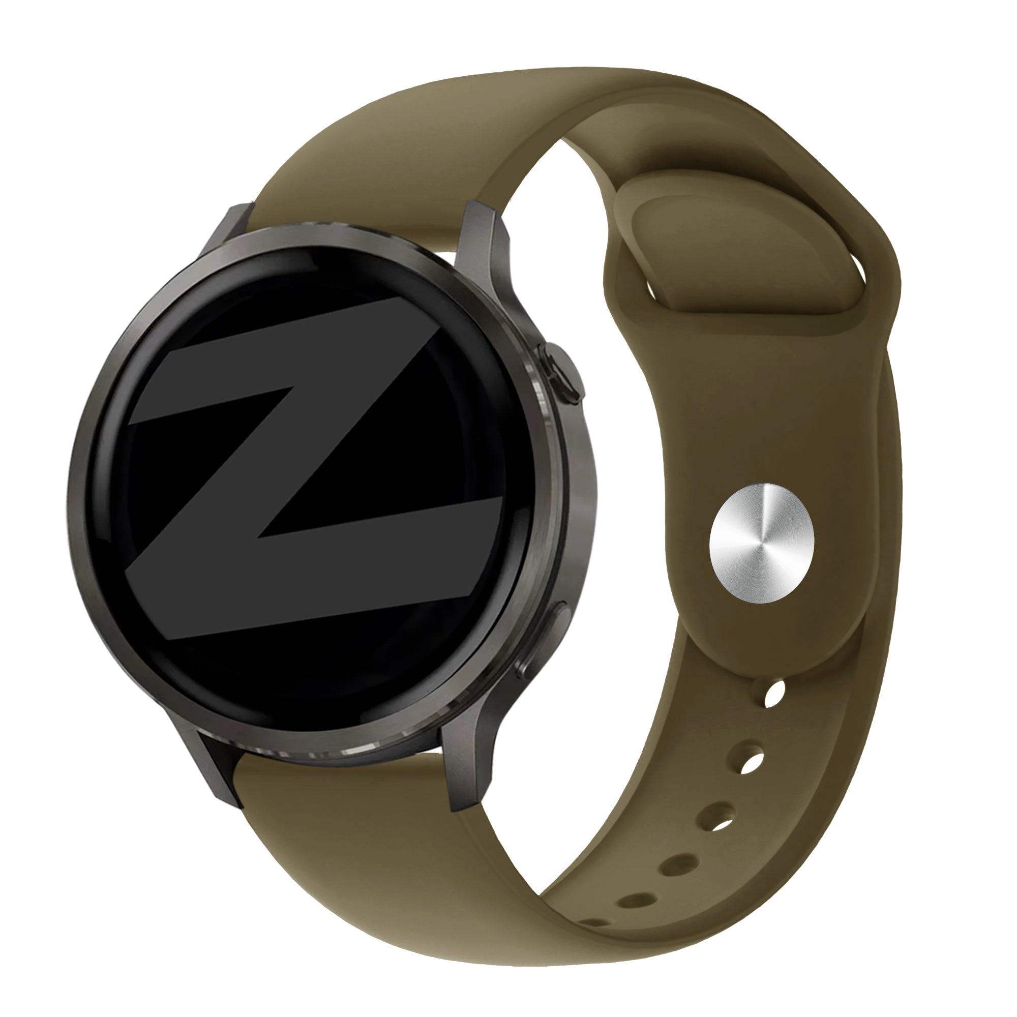 Bandz Garmin Forerunner 570 - 47mm sport band 'Deluxe' (olijf)