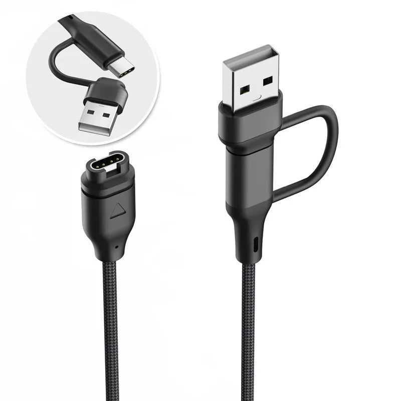 Strap-it USB-A & C 2in1 Braided Garmin Forerunner 265s Charger