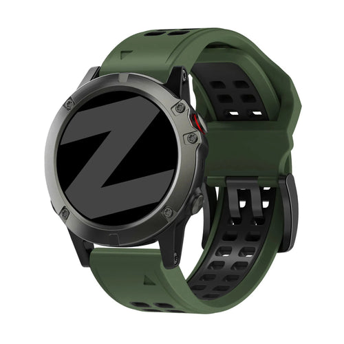Bandz Garmin Tactix 7 Buckled Sport Strap (Green/Black)