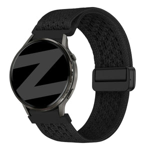 Bandz Huawei Watch GT 5 - 41mm vintage nylon band (zwart)