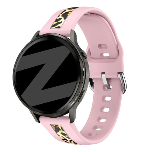 Bandz Garmin Vivomove 3 Dual Leopard Strap (Light Pink)