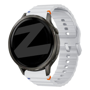 Bandz Garmin Venu 4 - 45mm siliconen band 'Wave' (lichtgrijs)