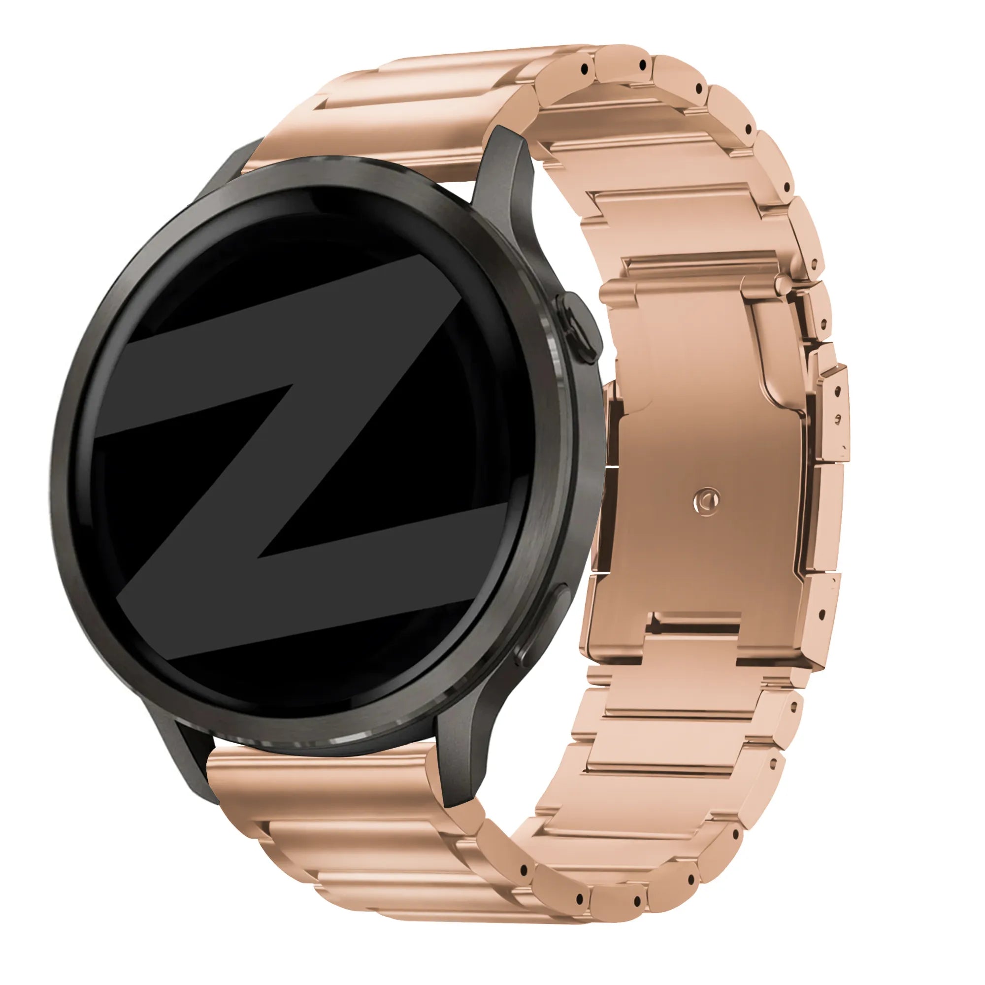 Bandz Garmin Forerunner 570 - 42mm Titanium Link Strap (Rose Gold)