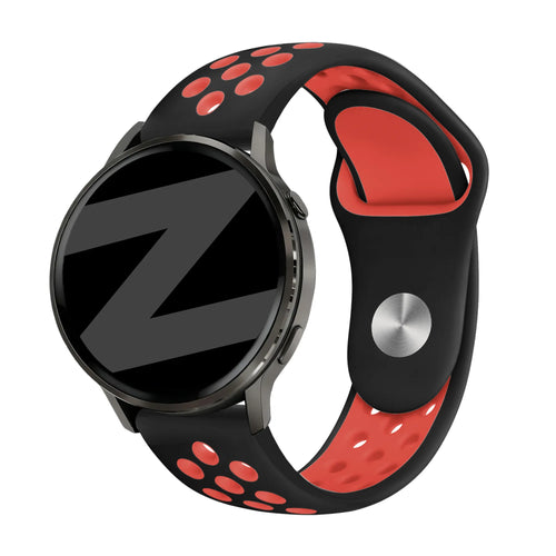 Bandz Garmin Venu 3 sport band 'Deluxe' (zwart/rood)