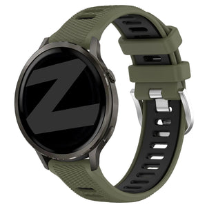 Bandz Garmin Forerunner 265s sport band met gesp (olijfgroen/zwart)