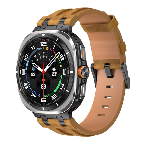 Samsung Galaxy Watch Ultra 2 Solid Leather Strap (Brown)