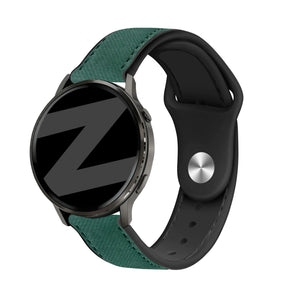 Bandz Garmin Vivomove Style lederen band 'Hybrid' (groen)