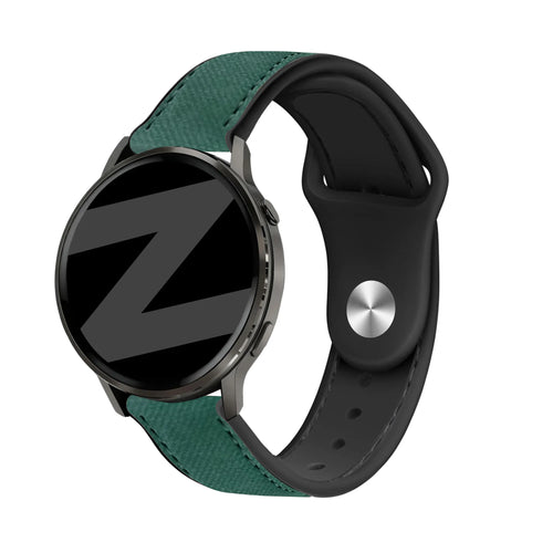 Bandz Garmin Vivomove Style lederen band 'Hybrid' (groen)