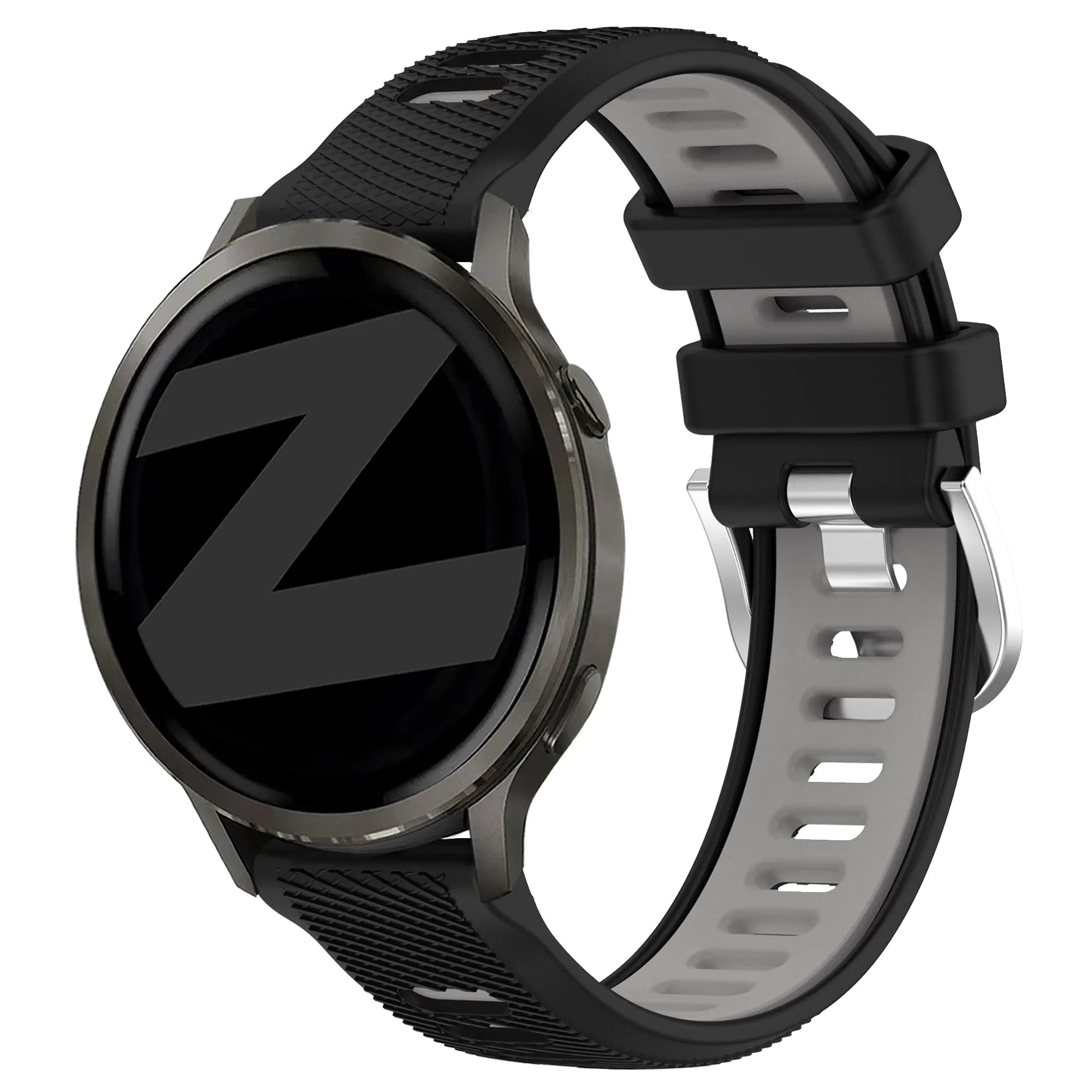 Bandz Garmin Forerunner 265s sport band met gesp (zwart/grijs)