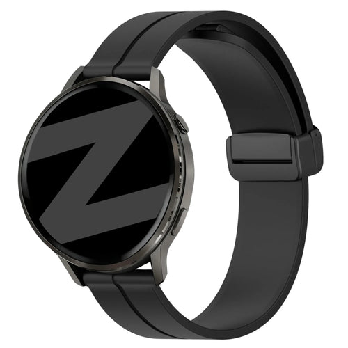 Bandz Garmin Vivoactive 5 siliconen band met D-buckle (zwart)