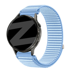 Bandz Garmin Vivomove Luxe Nylon Strap 'Wave' (Light Blue)