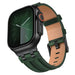 Apple Watch Solide lederen band (donkergroen)