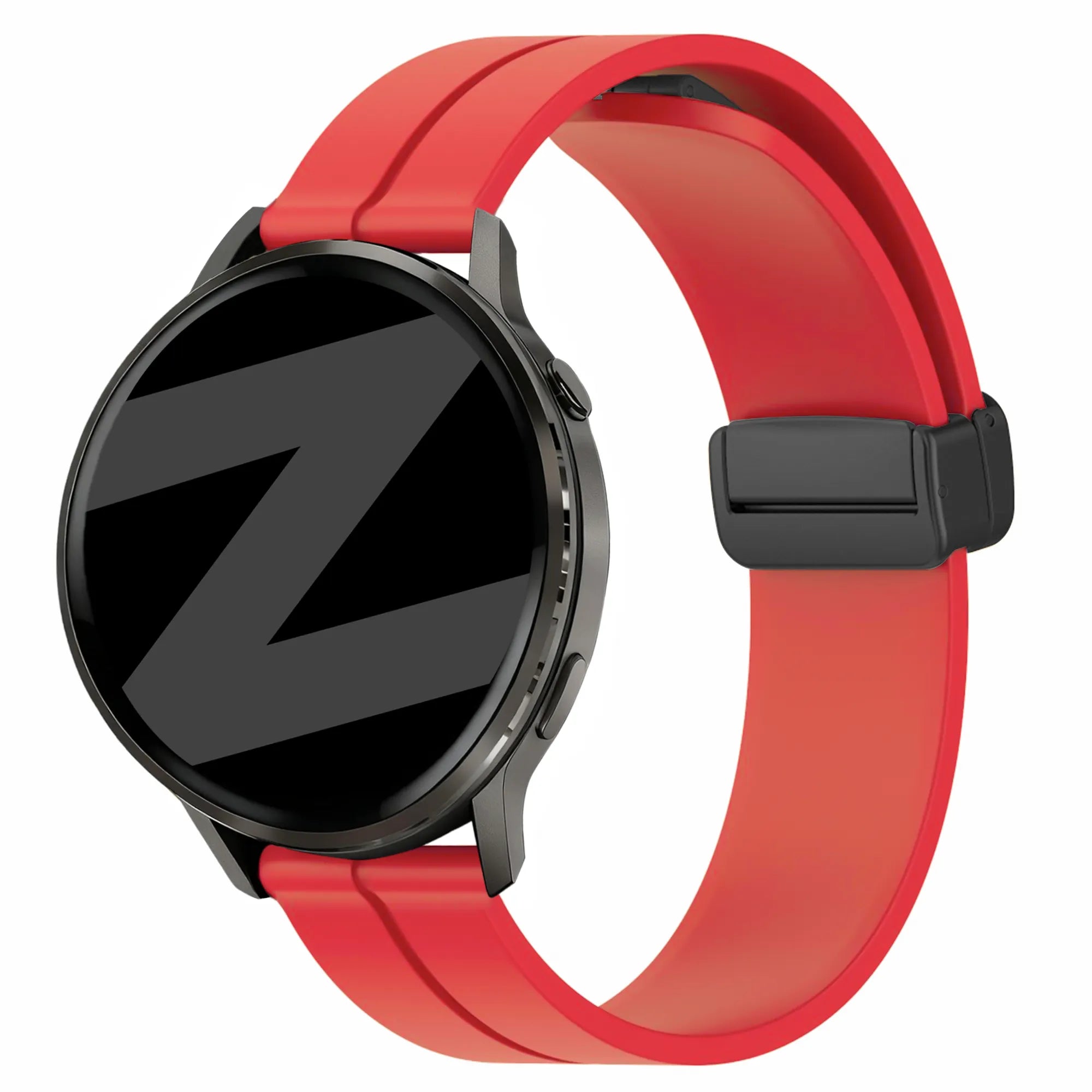 Bandz Garmin Forerunner 265 siliconen band met D-buckle (rood)
