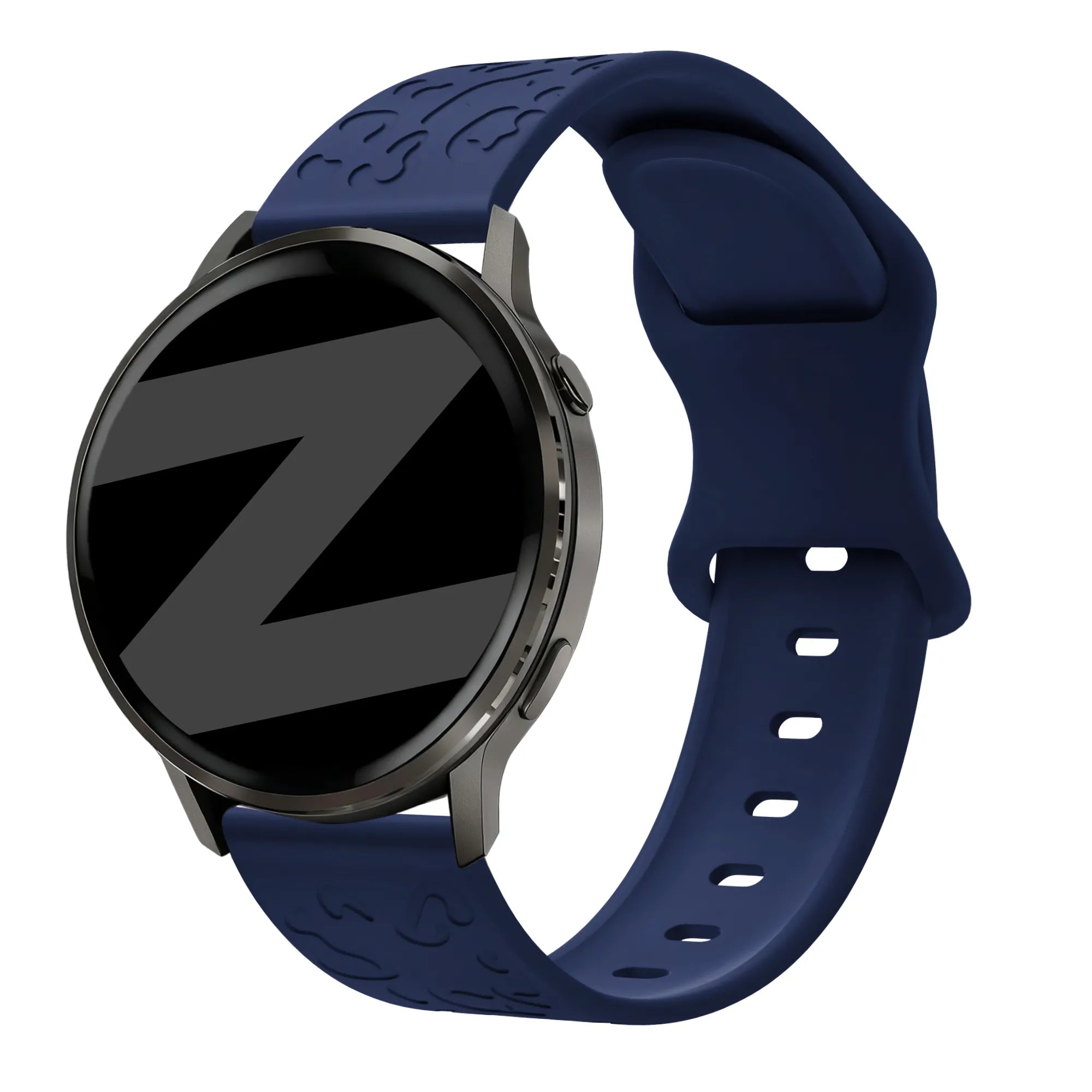 Bandz Garmin Forerunner 265s siliconen band 'Leopard' (donkerblauw)