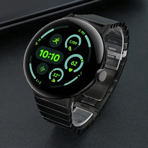 Google Pixel Watch 3 - 45mm luxe metalen band (zwart)