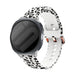 Samsung Galaxy Watch 9 - 44mm Print Silicone Strap (White Leopard)