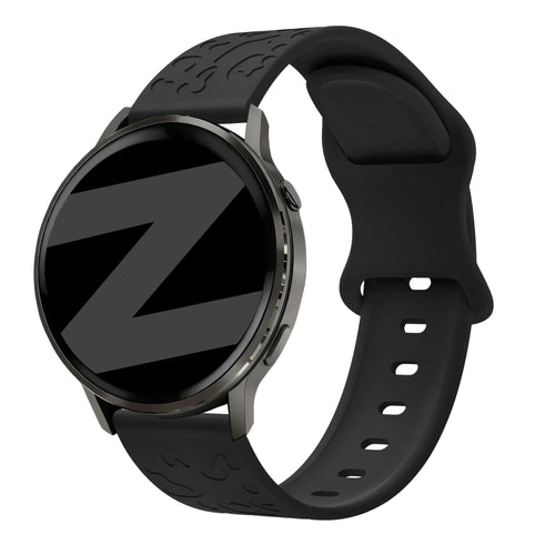 Bandz Garmin Vivomove Luxe Silicone Strap 'Leopard' (Black)